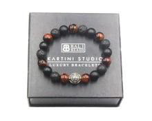 Load image into Gallery viewer, Red Tiger&#39;s Eye, Lava, and Matte Black Onyx