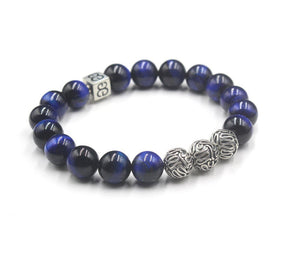 Blue Tiger's Eye and Silver