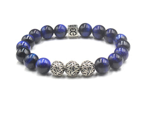 Blue Tiger's Eye and Silver