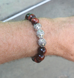 Red Tiger's Eye and Silver