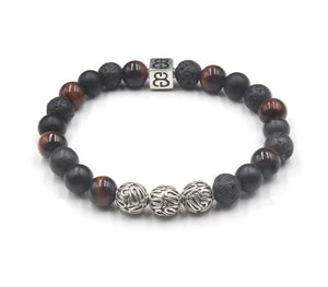 Red Tiger's Eye, Onyx, and Lava