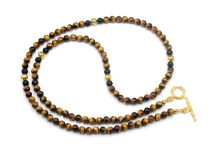 Tiger's Eye and Gold Vermeil