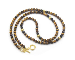 Tiger's Eye and Gold Vermeil