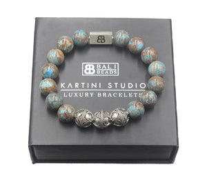 Blue Jasper and Silver