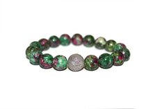 Load image into Gallery viewer, Beaded Bracelet for Woman, Gift for Her, Ruby Zoisite and Sterling Silver Bead Bracelet. Woman Bracelet, Beaded Bracelet, Gift for Woman
